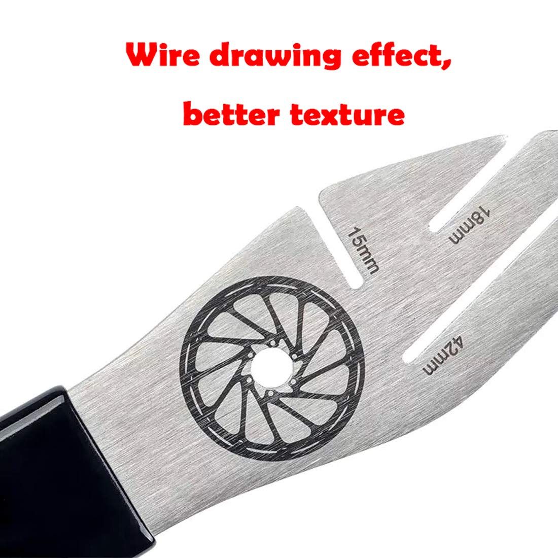 Bike Disc Rotor True Alignment Wrench, Stainless Steel, Rubber, 15mm, 18mm, 42mm durable, sturdy and corrosion resistance
