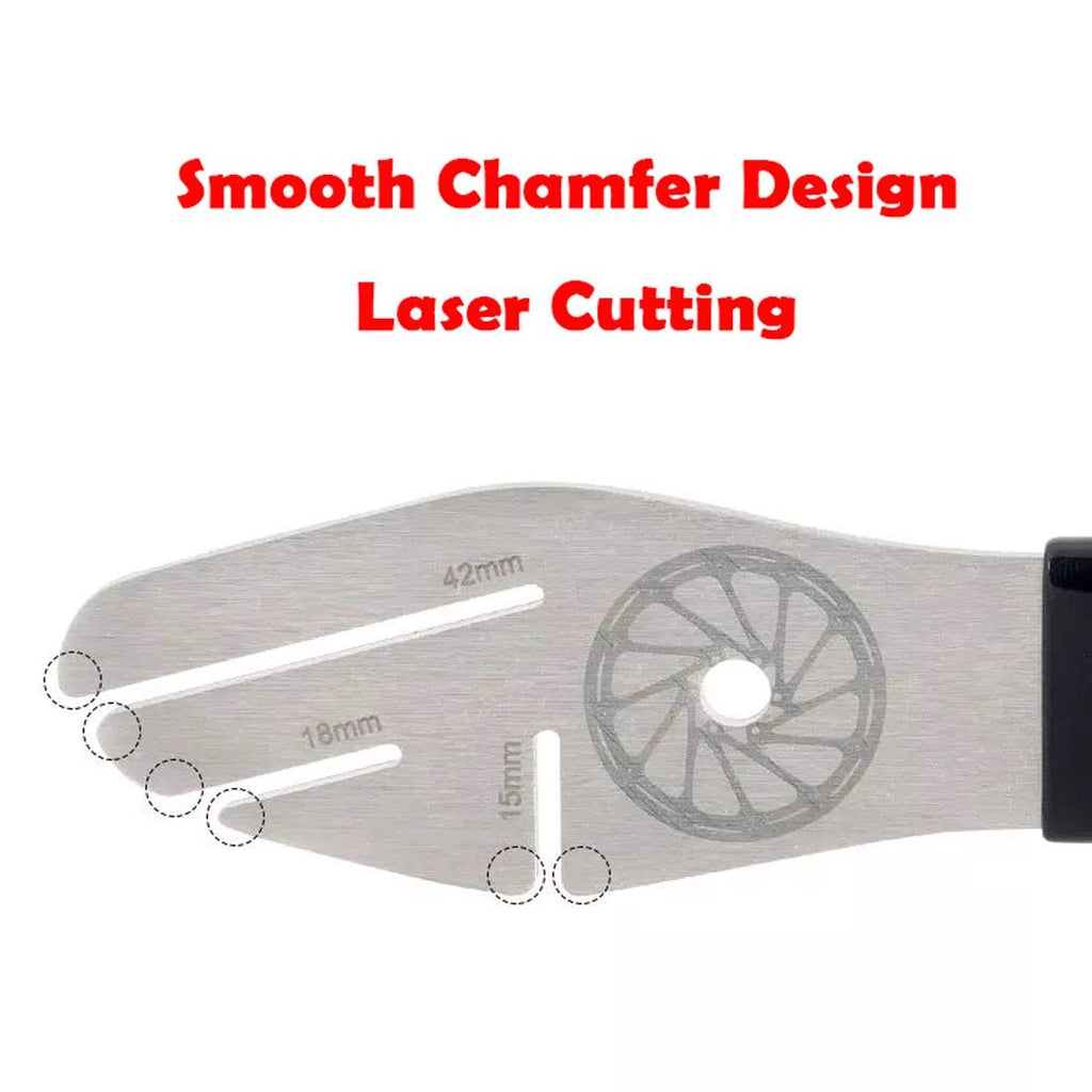 Bike Disc Rotor True Alignment Wrench, Stainless Steel, Rubber, 15mm, 18mm, 42mm durable, sturdy and corrosion resistance