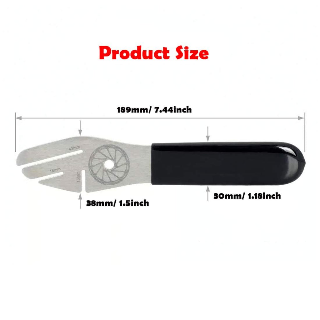 Bike Disc Rotor True Alignment Wrench, Stainless Steel, Rubber, 15mm, 18mm, 42mm durable, sturdy and corrosion resistance