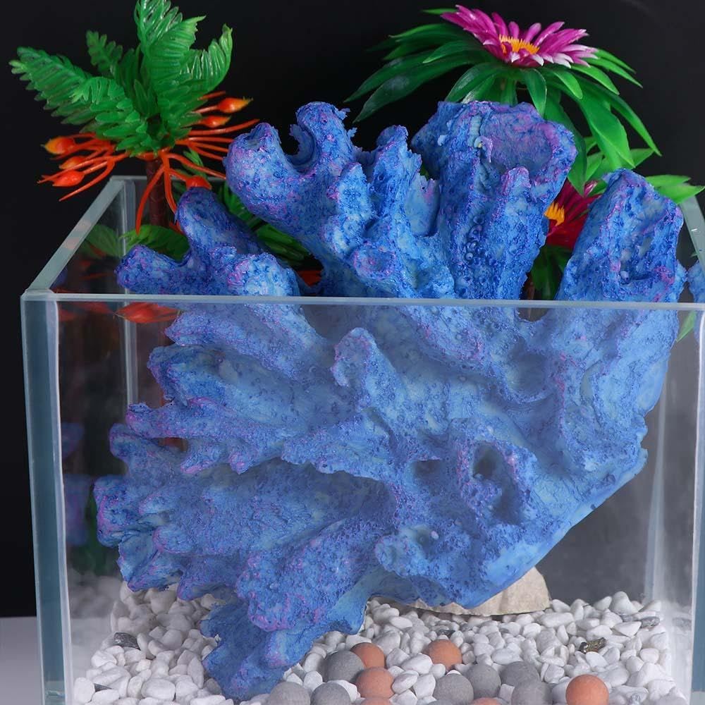 Aquarium Coral Decoration, Cute Coral Ornaments Resin Plants for Fish Tank Aquarium Landscaping Artificial Coral Reef