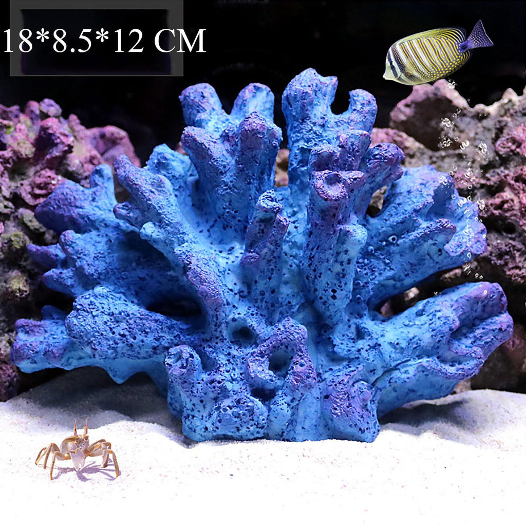 Aquarium Coral Decoration, Cute Coral Ornaments Resin Plants for Fish Tank Aquarium Landscaping Artificial Coral Reef