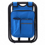 Backpack Chair Foleable Camping Fishing Stool with Cooler Insulated Bags Multifunction Hunting Backpack Chair Stool for Outdoor