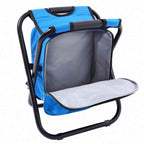 Backpack Chair Foleable Camping Fishing Stool with Cooler Insulated Bags Multifunction Hunting Backpack Chair Stool for Outdoor