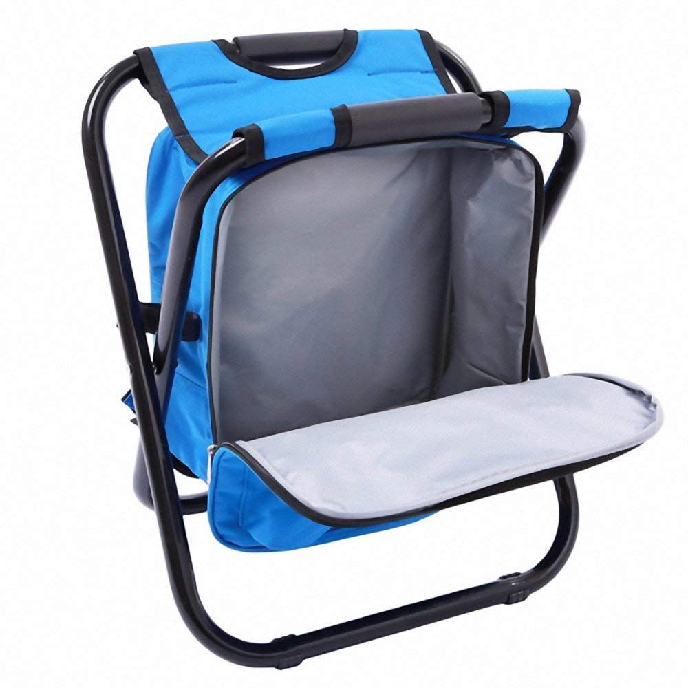 Backpack Chair Foleable Camping Fishing Stool with Cooler Insulated Bags Multifunction Hunting Backpack Chair Stool for Outdoor