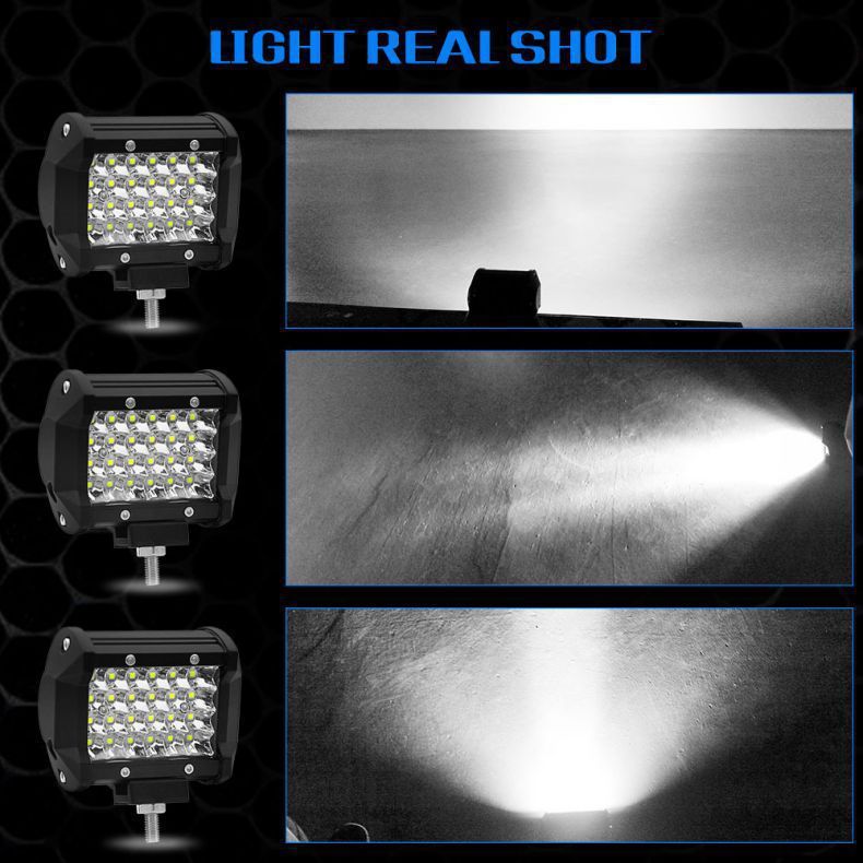 LED Pod Lights 4x4, Off Road Driving Lights for Truck SUV Boat with Waterproof Housing With Mounting Brackets (Set of 2)