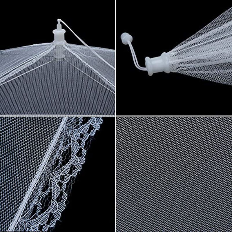 Food Covers 12 Inch Pop-Up Encrypted Mesh Plate Serving Tents, Fine Net Screen Umbrella for Outdoors, Parties, Picnics,Reusable