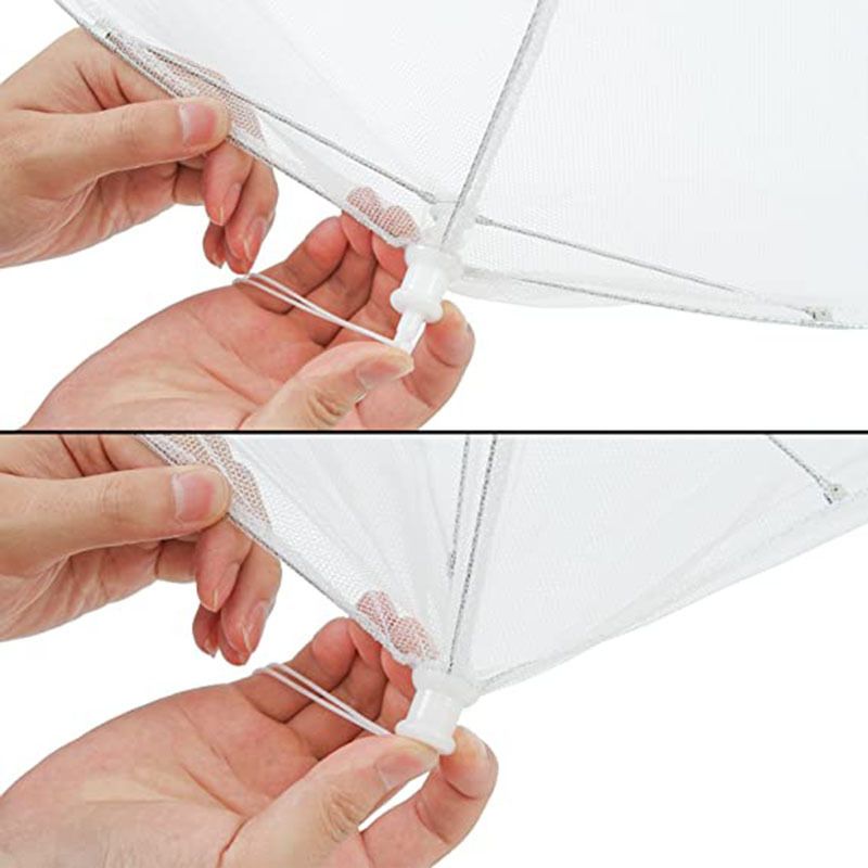 Food Covers 12 Inch Pop-Up Encrypted Mesh Plate Serving Tents, Fine Net Screen Umbrella for Outdoors, Parties, Picnics,Reusable