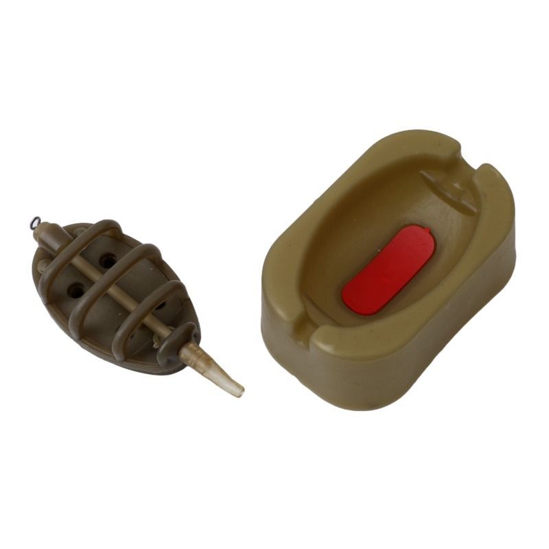 Inline Method Feeder Set Carp Fishing Tackle 4 Inline Method Feeders with 1 Rubber Mould Carp Fishing Accessories