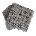 6 Pack Interlocking Non-Slip Tile Drainage Mat for Drain Pool Kitchen Deck Patio Boat Snowflake Shape (Gray)
