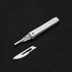 Folding Scalpel Pocket Knife, Utility Surgical Knives With Replaceable Razor Blades for Outdoor Hunting Everyday Carry