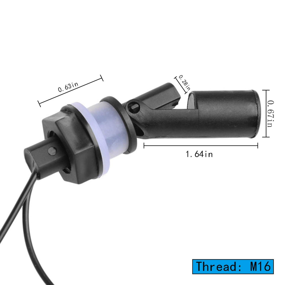2pcs Water Level Sensor Flow Inductance Water Pump Controller Side Mount Horizontal Liquid Float Switch for Aquariums Fish Tank