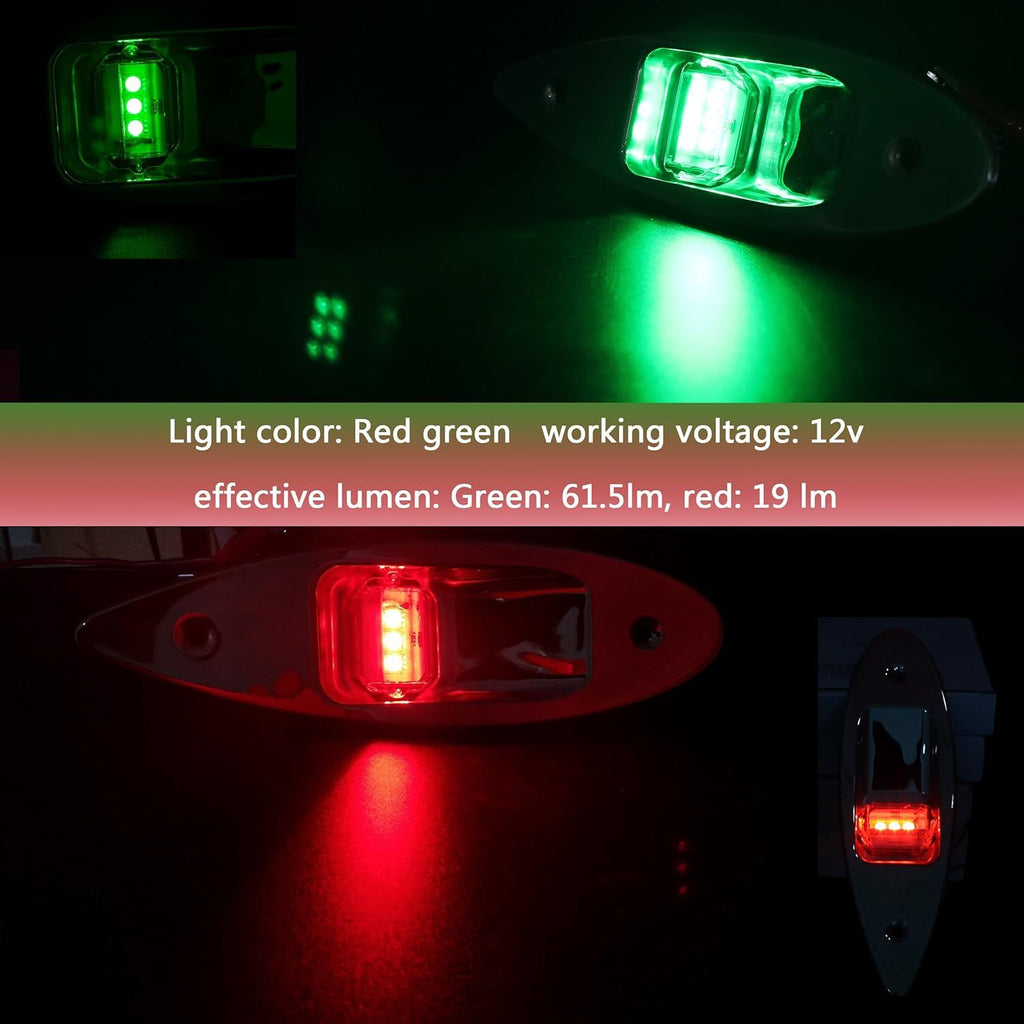 12V Boat LED Navigation Lights Marine Boat Lights Waterproof Navigation Lights Side Bow Teardrop Lights