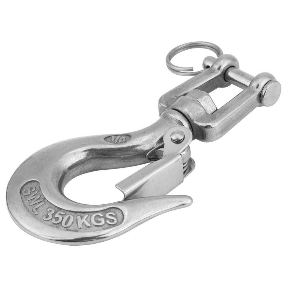Swivel Eye Hook, 304 Stainless Steel Swivel Eye Clevis Lifting Chain Snap Hook 350KG Working Load Limit