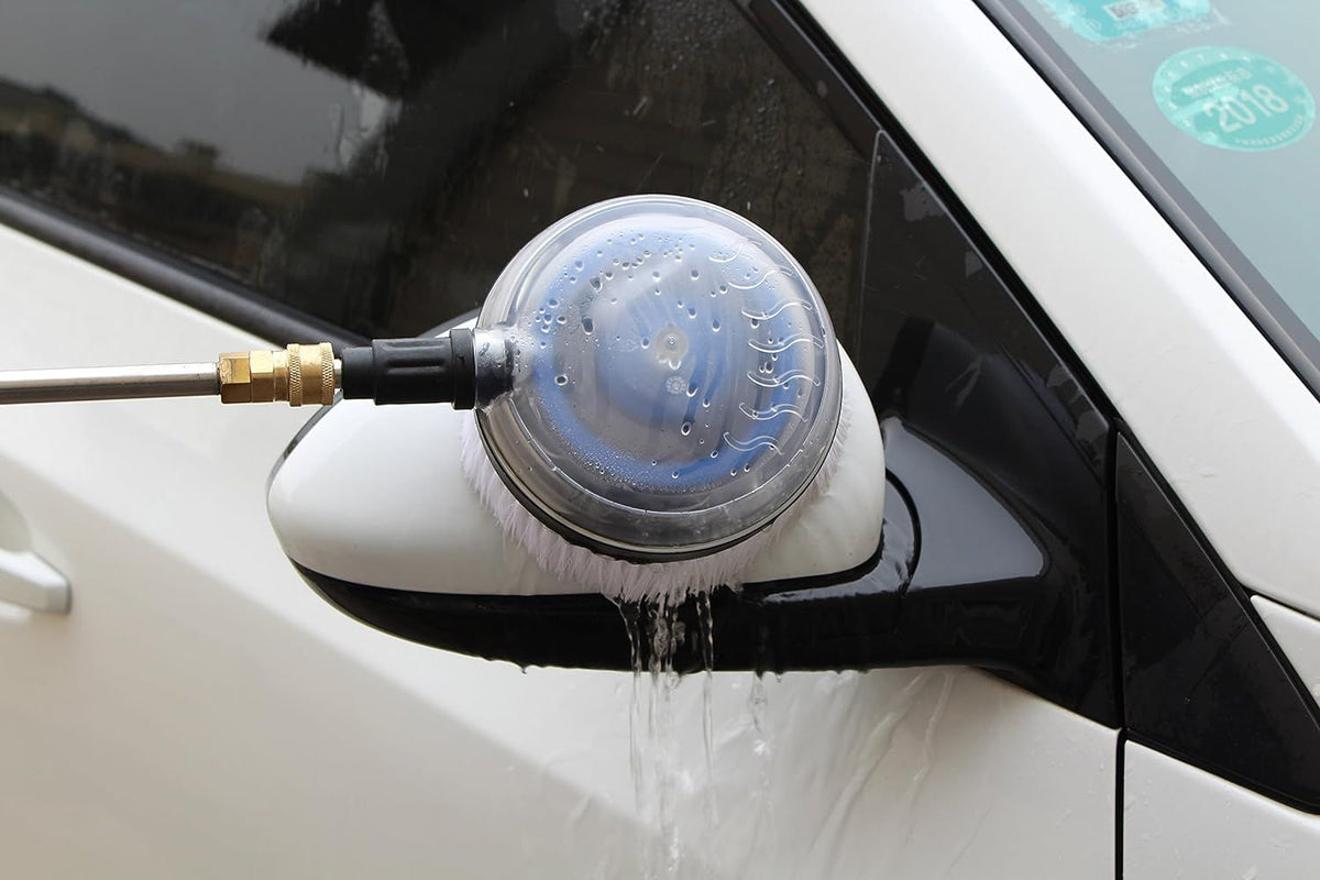 1/4” Rotary Wash Brush for Pressure Washers Pressure Washer BrushUses water flow from pressure washer to gently spin