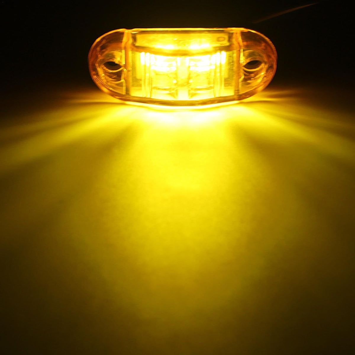 2x Oval  Side Marker Lights Lamps 2 Diodes Surface Mount, Boat Marine LED Courtesy Lights, clearance and side marker lights