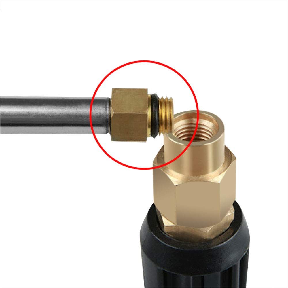 Foam Generator Spray Nozzle for High Pressure Washers Cleaner Gun, M14 Connection, Solid Brass Fan-shaped Nozzle