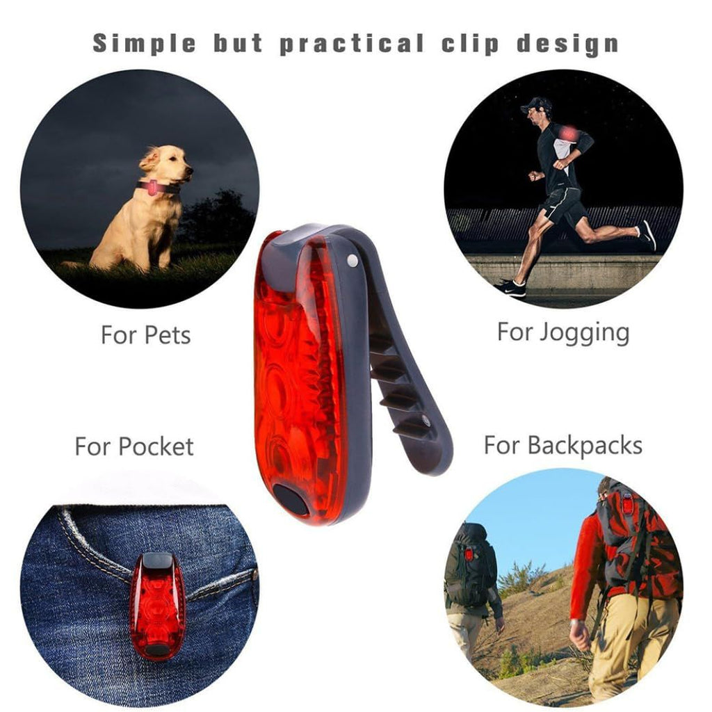 Multi Function Bike Back Light LED Bike Tail Light 5LED Backpack Light Mini Bike Helmet Lights Brake Rear Light 1PC Red Light