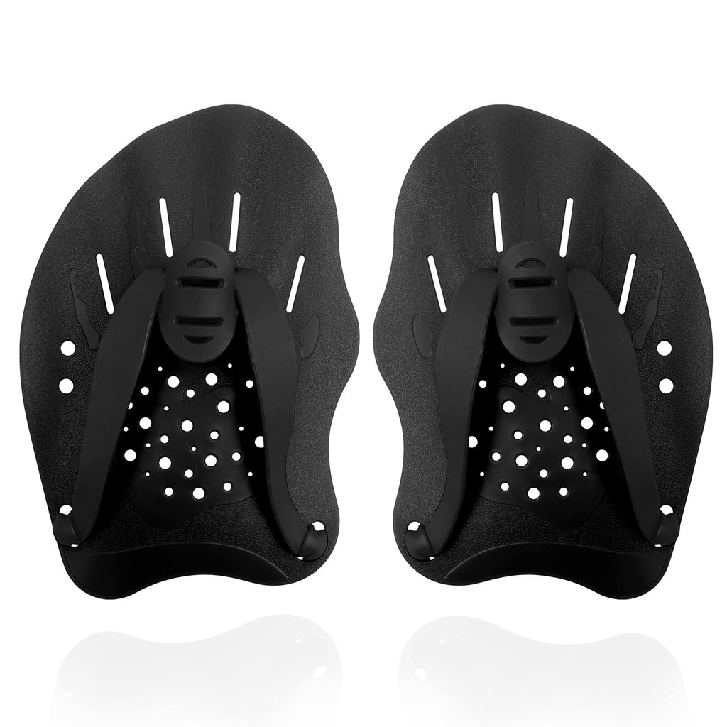 Swim Paddles Hand, Swim Paddles for Lap Swimming - Swim Hand Paddles with Adjustable Straps, Swimming Equipment (1 Pair)