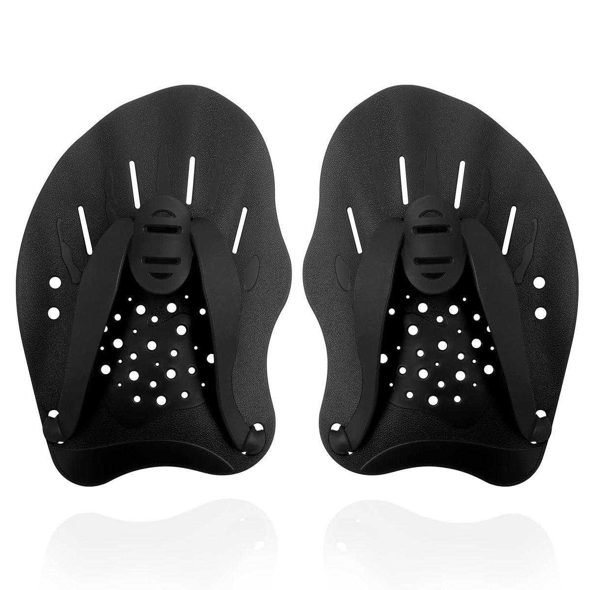 Swim Paddles Hand, Swim Paddles for Lap Swimming - Swim Hand Paddles with Adjustable Straps, Swimming Equipment (1 Pair)