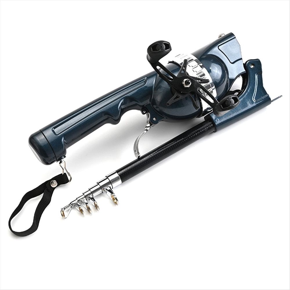Portable Folding Fishing Rod Telescopic Fly Fishing Poles with Reel Line Travel Folding Mini Rod for Fishing