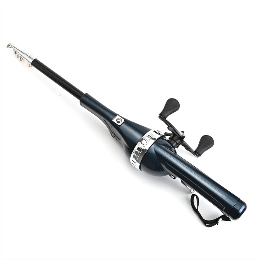 Portable Folding Fishing Rod Telescopic Fly Fishing Poles with Reel Line Travel Folding Mini Rod for Fishing