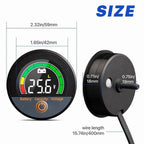 12V 24V 48V 60V 84V Waterproof IP67 Battery Capacity Voltage Meter with Backlight LCD and Low-Voltage Alarm for Lithium