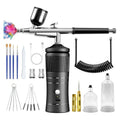 Airbrush Kit with Compressor, 48PSI High Pressure Air Brush Kit with 0.3/0.5mm Nozzle and Cleaning Brush