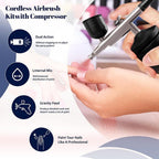 Airbrush Kit with Compressor, 48PSI High Pressure Air Brush Kit with 0.3/0.5mm Nozzle and Cleaning Brush