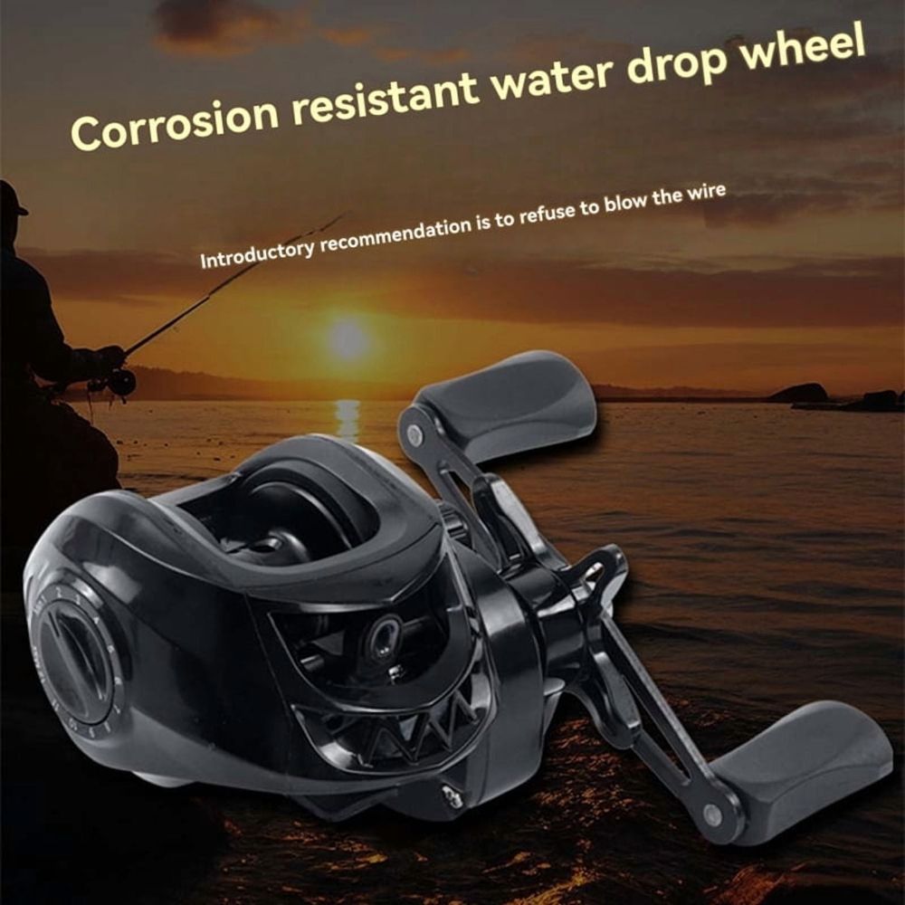 Baitcasting Reels 7.2/1 Gear Ratio Fishing Reels Wheel Max Drag 10kg Saltwater Freshwater for Fishing Beginners Right