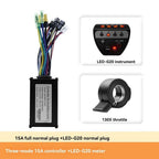 36V 48V 15A Brushless Controller G20 Meter LED Display+130X Throttle Kit for Electric Scooter E-Bike Repair Kit