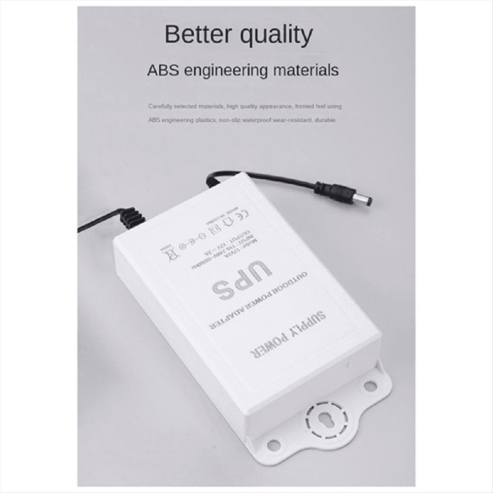 12V-2A Uninterruptible Power Supply for WiFi, Modem, Router, Security Camera Mini UPS Battery Backup Protector US PLUG