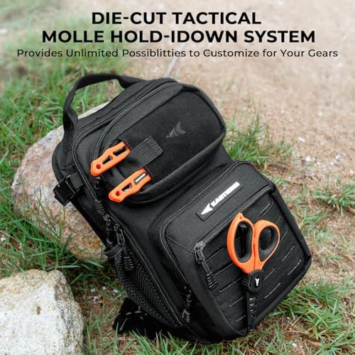Versatile Sling Fishing Bag for Anglers: Ideal for Backcountry Fishing Trips & Outdoor Adventures (Black)