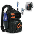 Sling Fishing Bag For Adventure Anglers - Ideal For Hiking, Kayaking, Fishing Trips (Dark Camouflage Black)