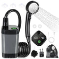 Portable Camping Shower, 6000mAh Rechargeable Grey Shower Pump with LED Display