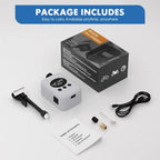 Mini Electric Bike Tyre Pump Black 150 PSI with Digital Gauge for Presta and Schrader Valves