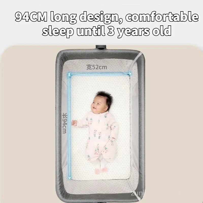 Portable Baby Bassinet Cot Crib Bedside Co Sleeper in Pink, 92x68x80CM