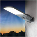 Metal Grey Solar Street Light with 5000 Lumens, Metal Construction, Motion Activated, Solar Rechargeable