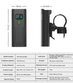 Waterproof Bike Light Set with Digital Battery Display Aluminum Alloy 360° Mount