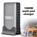 1000W GaN Fast Charging Station 10Ports USB&Type-C for iPhone, Laptops, MacBook
