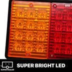 2X 44 LED Tail Lights Trailer Ute Caravan Truck Stop Indicator rear LAMP 10-30V
