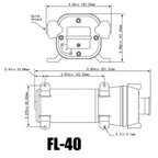 12V Water Pump FL-40 High Pressure 17/10LPM For Caravan Boat Camp Washdown