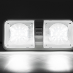 12V RV Interior LED Ceiling Light Boat Camper Caravan Trailer Double Dome Light