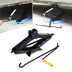 2 T Scissor Jack Car Van Wind Up Tyre Lift Chrome Crank Handle Emergency Tool