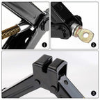2 T Scissor Jack Car Van Wind Up Tyre Lift Chrome Crank Handle Emergency Tool
