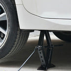2 T Scissor Jack Car Van Wind Up Tyre Lift Chrome Crank Handle Emergency Tool