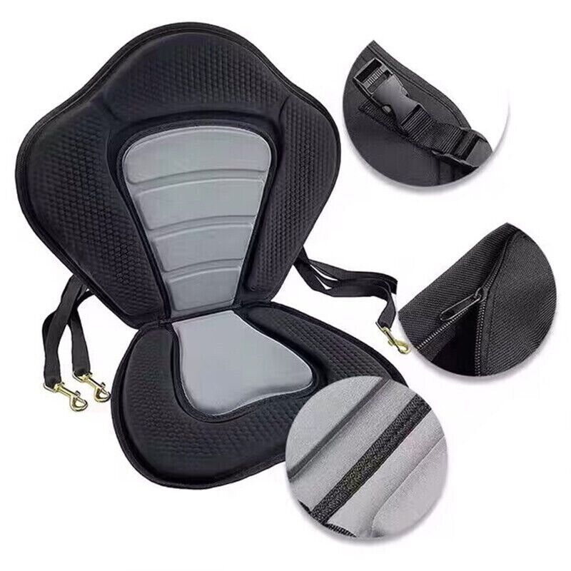 Adjustable Canoe Kayak Seat Padded Detachable BackPack Hooks With Storage Bag