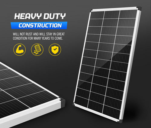 12V 130W Mono Solar Panel Kit Caravan Home Off Gird Battery Charging Power