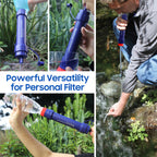 Personal Water Filter Straw 5000L Outdoor Survival Water Purification Straw0.1Î¼m