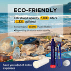 Personal Water Filter Straw 5000L Outdoor Survival Water Purification Straw0.1Î¼m