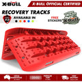 X-BULL KIT1 Recovery track Board Traction Sand trucks strap mounting 4x4 Sand Snow Car RED